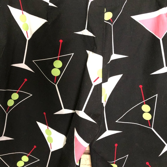 Cotton Martini Cocktail Print Pants - Waist 32 - Picture 10 of 11